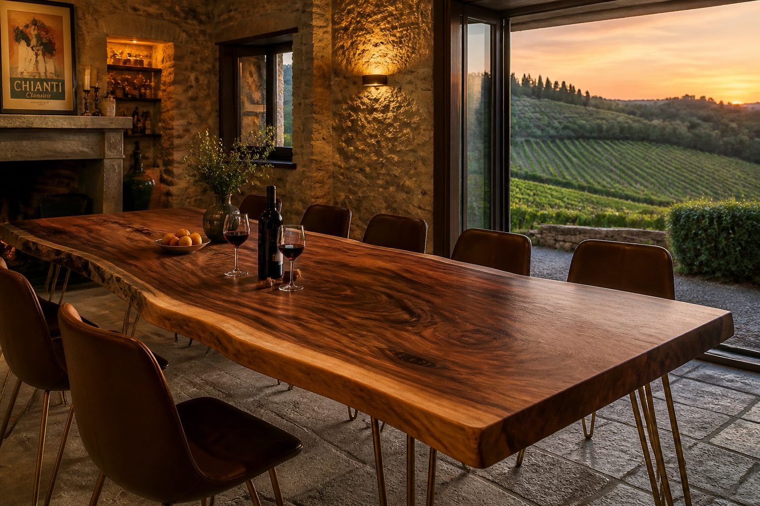 Walnut dining table commission Florence